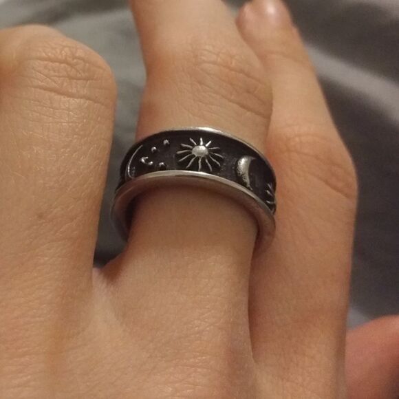 Moon Star Sun Statement Boho Ring - Picture 2 of 9